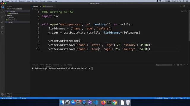 #40 Writing CSV Files | Python Malayalam tutorials смотреть онлайн
