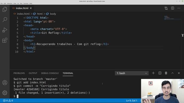 Recuperando trabalho perdido com GIT Reflog | Programando com Vinicius Dias смотреть онлайн