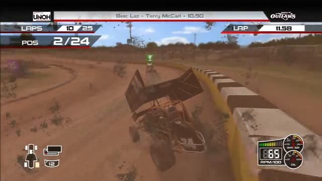 World of Outlaws Sprint Cars 2010 Cedar Lake Feature Race смотреть онлайн