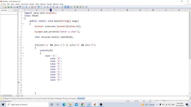 Check the given char is Vowel or Consonant | java program | learn coding with me смотреть онлайн