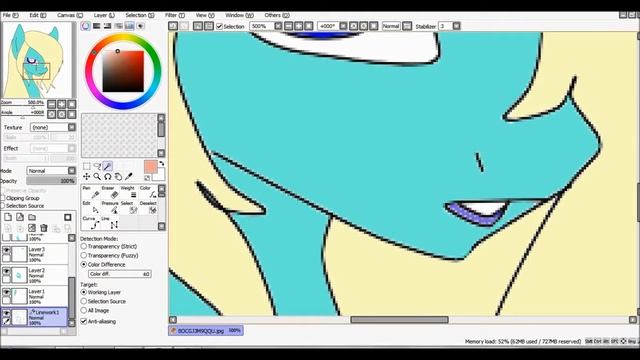 Рисую поняшку в Paint Tool SAI #1 смотреть онлайн
