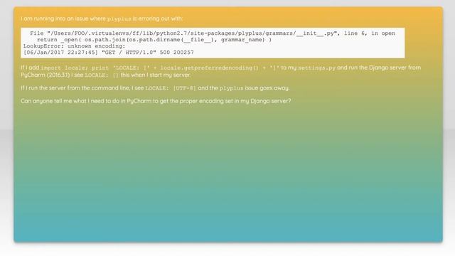 PyCharm is changing the default encoding in my Django app смотреть онлайн