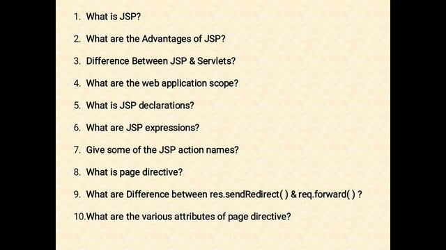 JSP Interview questions and answers смотреть онлайн