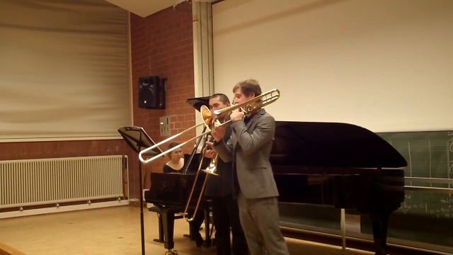 Brahms - So lass uns wandern arr. for trombone duo смотреть онлайн