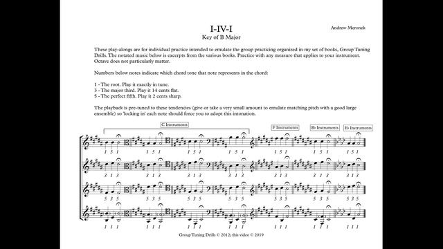 Tuning Drills: I-IV-I in B Major смотреть онлайн