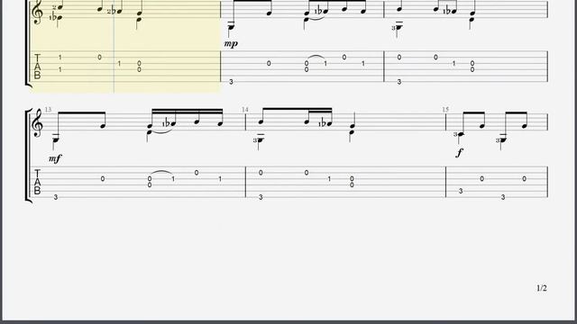Kochari - Armenian dance arrangement for guitar tab смотреть онлайн