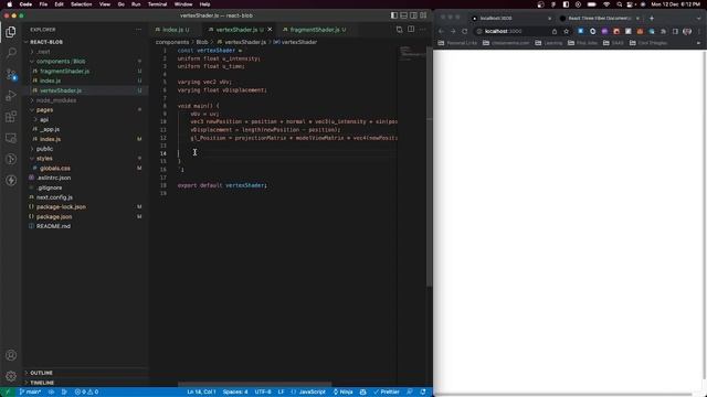 How to Create Awesome 3D Blob Animation With React Three Fiber | React & Three.js смотреть онлайн