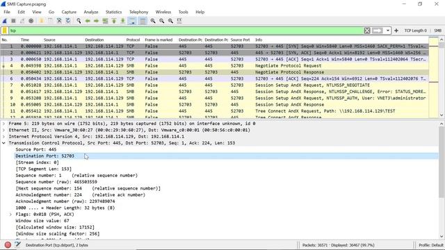 Wireshark TCP Packet Analysis смотреть онлайн