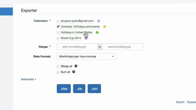 Export Google Calendar to Excel or CSV смотреть онлайн