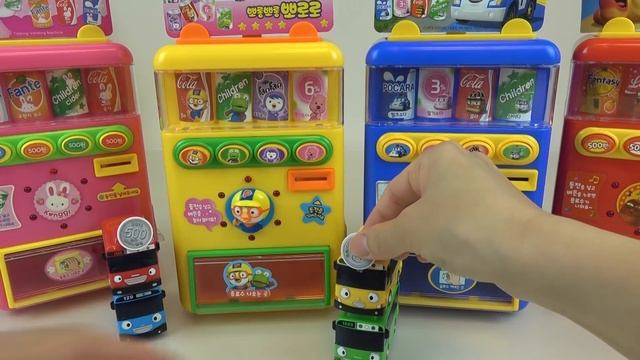 Baby doll and Poli car Pororo vending machine toys смотреть онлайн