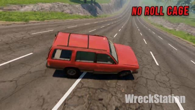 Roll Cage vs No Roll Cage car - Beamng drive смотреть онлайн