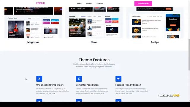 Ennlil - Modern Magazine WordPress Theme magazine theme games Easy Create Website смотреть онлайн
