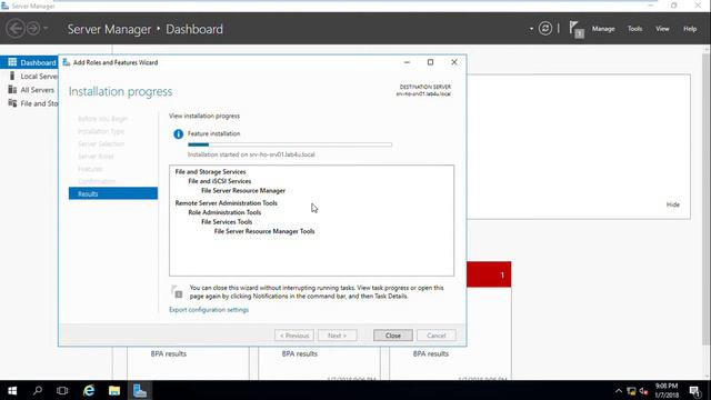 Windows Server 2016 File Server Resource Manager Installation смотреть онлайн