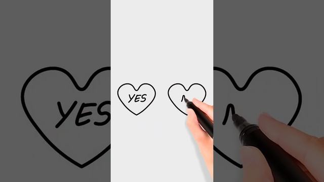 Сердечки Yes No | Легкие Рисунки смотреть онлайн