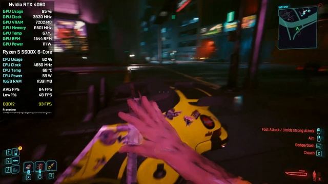 Cyberpunk 2077 Patch 2.11 - RTX 4060 - Ray Tracing - Path Tracing - DLSS 3 FG смотреть онлайн