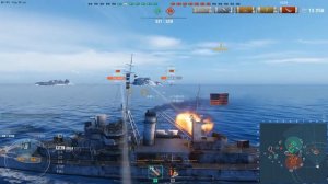 Американский крейсер Eria.Морской бой-10.Игра World Of Warships