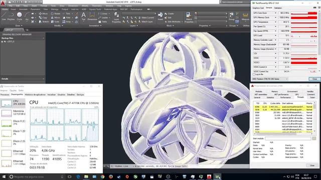 AutoCAD 2016 Benchmark 3D GPU - GTX770/390/HD4600 смотреть онлайн
