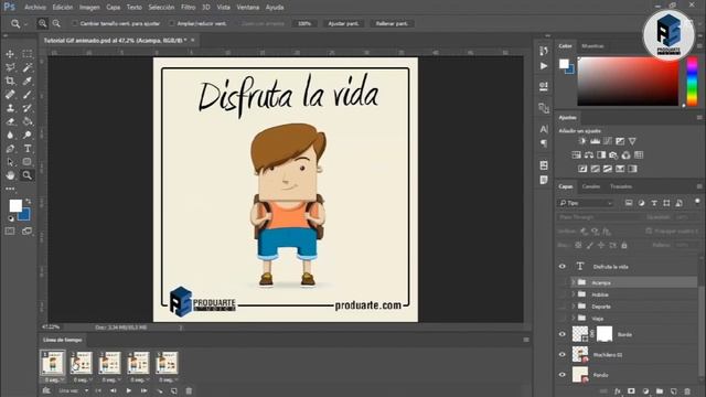 PHOTOSHOP - Cómo hacer un GIF ANIMADO #08 смотреть онлайн