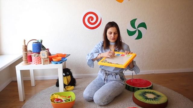 Развивающие игры для детей. Цветной планшет "Магнитное рисование" смотреть онлайн