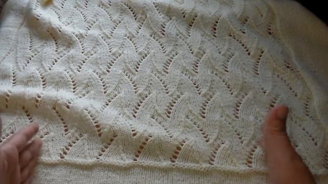 Плед для новорождённого спицами. Как я его вязала. #пледспицами#