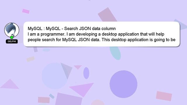 MySQL : MySQL - Search JSON data column смотреть онлайн