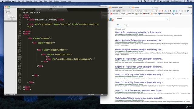 Make a Google search engine clone JavaScript PHP and MySQL : // Creating our search page structure смотреть онлайн