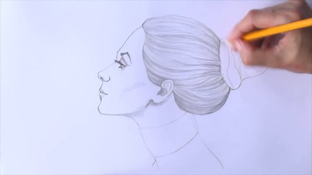 Уроки рисования. Как нарисовать голову девушки в профиль смотреть онлайн