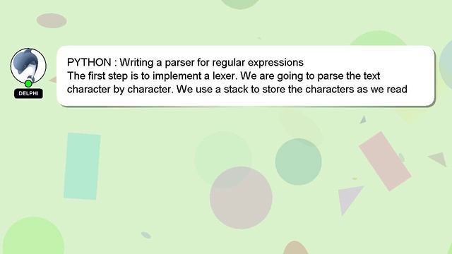 PYTHON : Writing a parser for regular expressions смотреть онлайн
