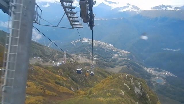 Подъёмник-гондола Кавказский Экспресс, Сочи, Краснодарский край, Россия смотреть онлайн