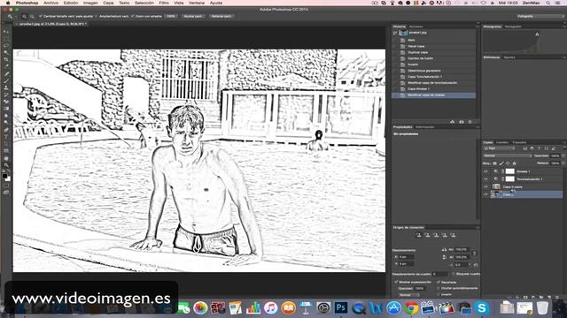 Efecto dibujo en Adobe Photoshop - CS 6- CS 2014 - CS 2015 смотреть онлайн