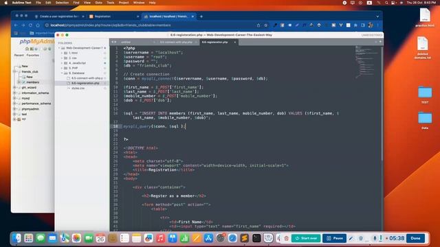 6.6 - Create a user registration form and register users смотреть онлайн