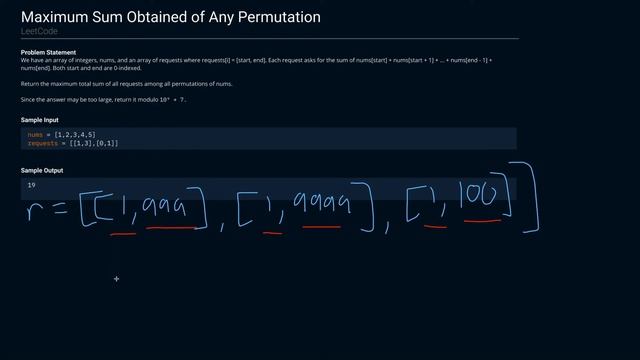 LeetCode | Maximum Sum Obtained of Any Permutation | Coding Interview Question смотреть онлайн