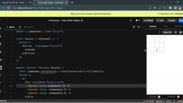 Make Tic Tac Toe game with React | React.dev documentation full explained | react For beginner
