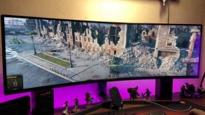 Геймплей WOT на мониторе Samsung CHG 90