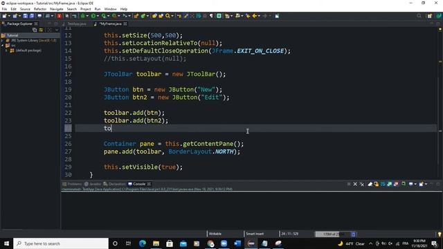 Java GUI Tutorial #60 - Create A ToolBar Using JToolBar Class In Java GUI Swing смотреть онлайн