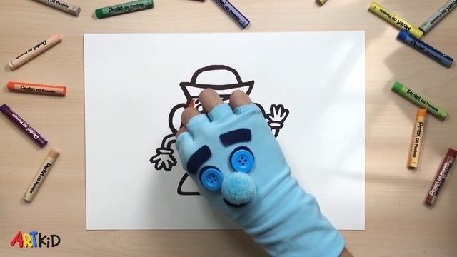Mr.Potato Head (Toy Story) | Easy Oil Pastel Drawing and Colouring for Kids | ArtKid смотреть онлайн