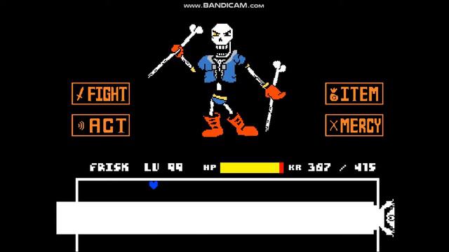 Disbelief papyrus unofficial sprite and cheat HP part 1 because stop recording phase 3 and it close смотреть онлайн