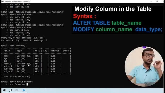Alter or Edit Table in MySQL Using Command | Tutorial for Beginner Full Course in Hindi & Urdu 2023 смотреть онлайн