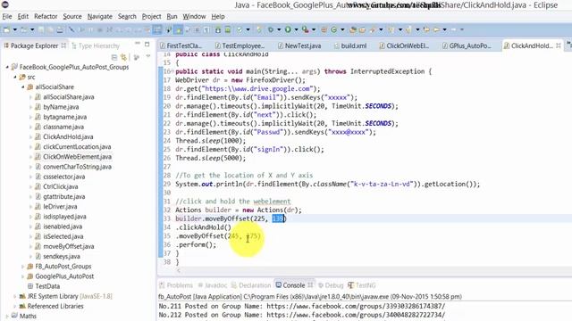 Step by Step Selenium Tutorial with JAVA - How to clickAndHold the web element at current location? смотреть онлайн