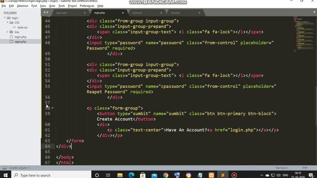 Registration form and login page created by PHP and CSS смотреть онлайн