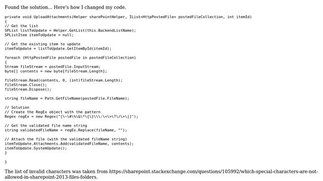 RegEx to validate and replace invalid file name characters from a custom web part file upload... смотреть онлайн