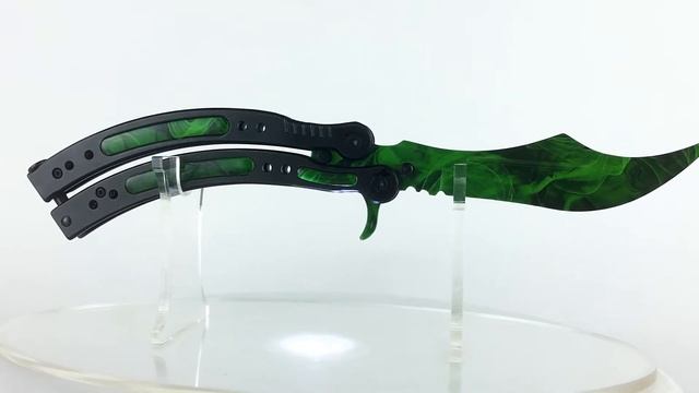 НОЖ-БАБОЧКА ВОЛНЫ ИЗУМРУД | Настоящая полноразмерная стальная реплика из CS:GO — KERAMBITER.RU