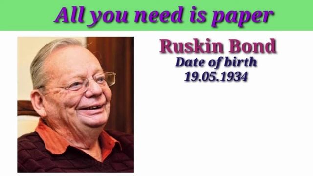 All you need is paper :: Ruskin Bond :: In Bengali :: Must Watch смотреть онлайн