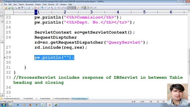 133 Servlet Chaining Java Web Application to demonstrate Use include, forward collaboration смотреть онлайн