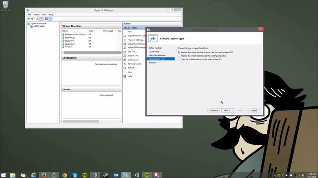 How to import a virtual machine in Hyper V Manager смотреть онлайн