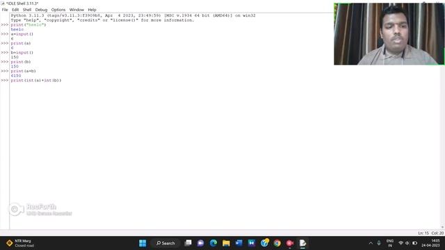 Installation of python and Arithmetic operations in telugu смотреть онлайн