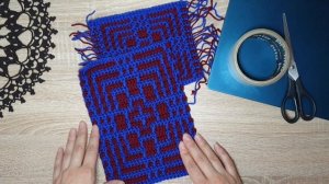 Как вязать без обрыва нити мозаичным узором? Обзор двух способов вязания. Мозаичное вязание крючком.