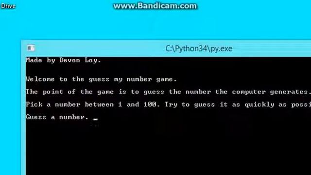 python guessing numbers game смотреть онлайн