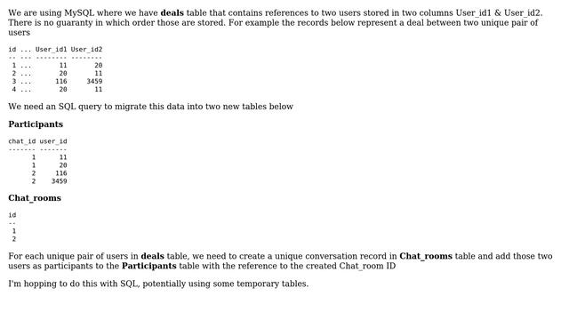 Select unique value pairs based on two participants that occur more than once inside a table смотреть онлайн