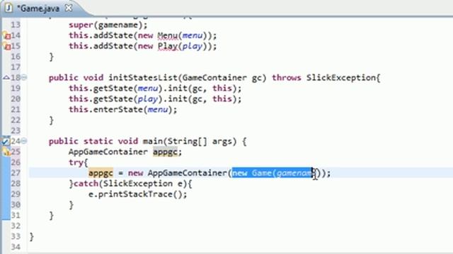 Java Game Development with Slick - 6 - Creating the Main Window смотреть онлайн